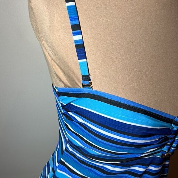 Chaps Tankini Swimsuit Top Size 8 - Picture 3 of 11